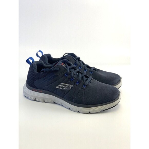 Skechers Flex Advantage 4.0 Navy Lace Sneaker Comfort Memory Foam 232227 Men 8.5 - Picture 2 of 10